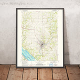 Old Map of Galena, Illinois by USGS, 1968 – Mississippi River, Apple River & Joy Valley