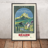 Béarn Travel Poster: Tourisme et Thermalisme by R. A. Drouot, 1950