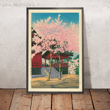Der Kiyomizu-Tempel und die Kirschblüte in Ueno von Hasui Kawase, 1935 