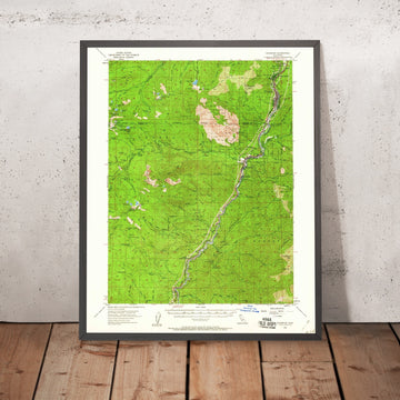 Old Map of Dunsmuir, California by USGS, 1954 – Mount Shasta, Sacramento River & Castle Crags