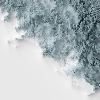 Mapa de Relieve Topográfico 3D de Italia 