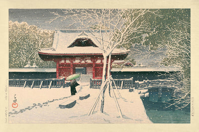 Snow in Shiba Park by Hasui Kawase, 1935