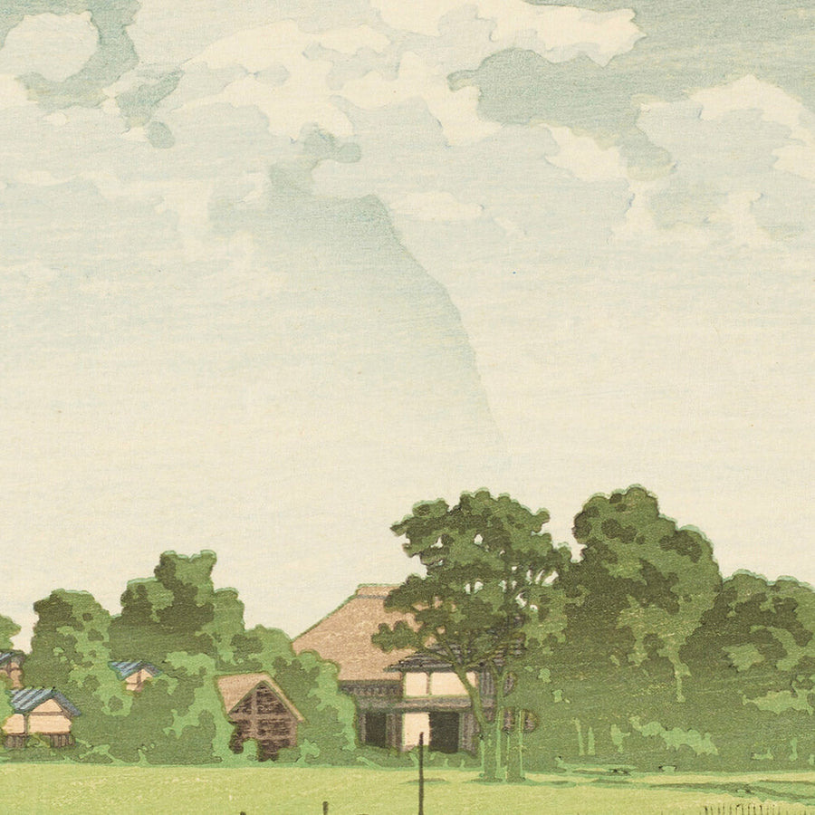 Lago Kizaki en Shinshu por Hasui Kawase 1935 