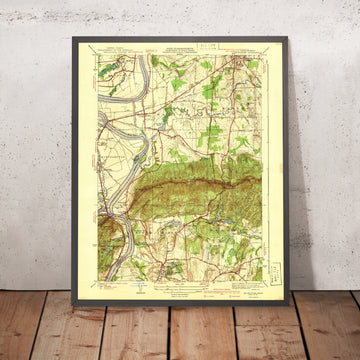 Old Map of South Hadley, Massachusetts by USGS, 1941 – Northampton, Mount Holyoke & Connecticut River