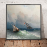 Two Ships at Sea by Ivan Konstantinovich Aivazovsky, 1863