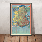 Alte Karte von Savoie von Flornoy, 1950: Mont Blanc, Lac du Bourget, Chambéry, Aix-les-Bains 