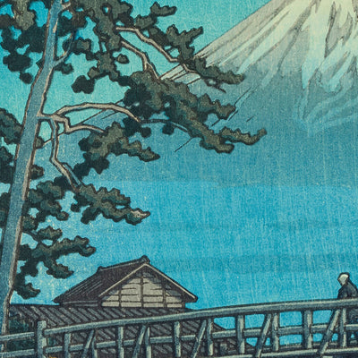 Mt. Fuji in Moonlight, Kawai Bridge by Hasui Kawase, 1935