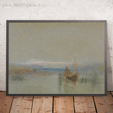 Barcos de pesca anclados frente a Le Havre por Turner, 1800 