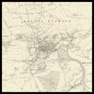 Una vecchia mappa Ordnance Survey di Yeovil