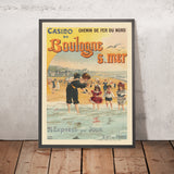 Affiche de voyage Boulogne-sur-Mer : Chemin de Fer du Nord – Casino par Henri Boulanger Gray, 1900 