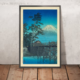 Mont Fuji au clair de lune, Pont Kawai par Hasui Kawase, 1935 