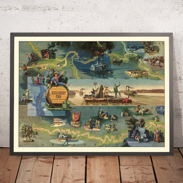 The Adventures of Huckleberry Finn by Henry, 1959: Mississippi River, St. Petersburg, Cairo, Wilks House, Grangerfords