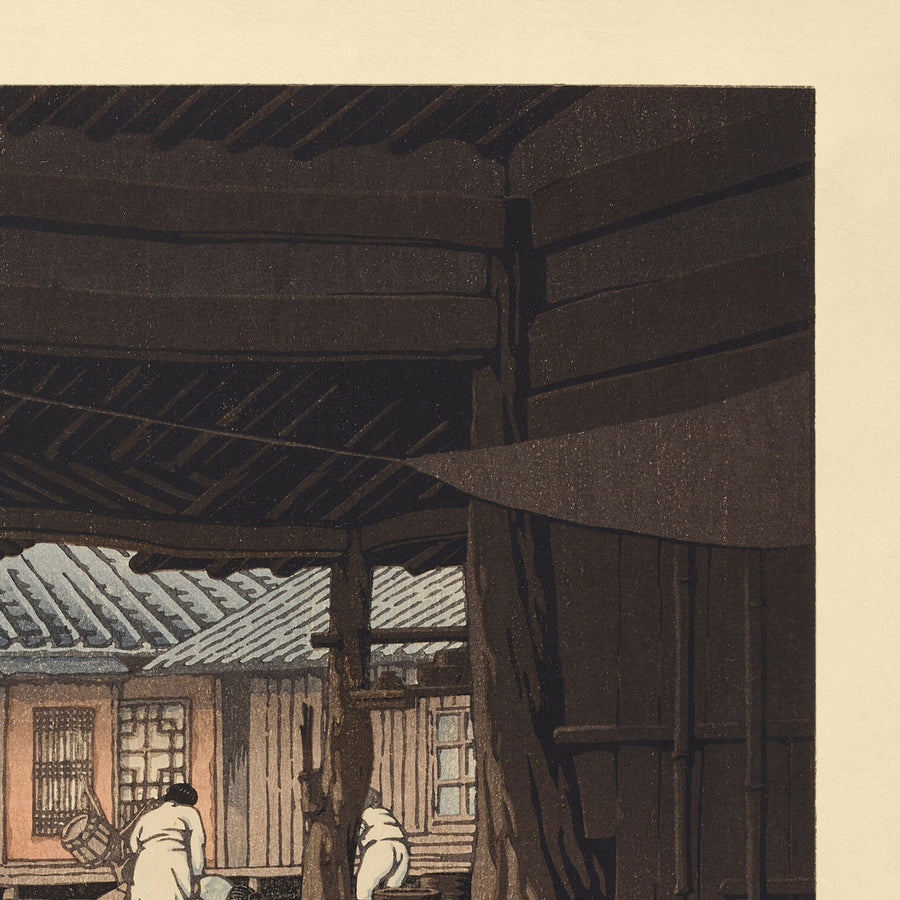 Templo Chunum en el monte Chiri, Corea por Hasui Kawase 1935 