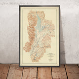 Alte topografische Karte des Grand Teton Nationalparks, 1948: Jackson Lake, Jenny Lake, Snake River, Mt Moran, Cascade Cyn 