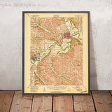 Old Map of Manhattan, Kansas by USGS, 1947 – Fort Riley, Wamego & Kansas River