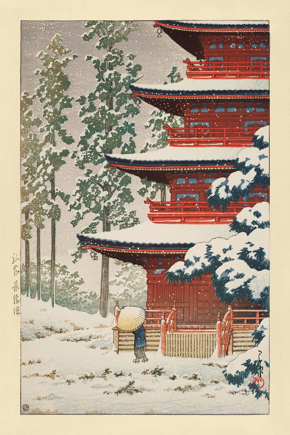 Saishoin Temple in the Snow by Hasui Kawase, 1936