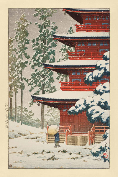 Saishoin Temple in the Snow by Hasui Kawase, 1936