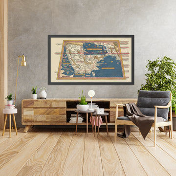 Mappa antica della penisola arabica di Tolomeo, 1482: Arabia Felix, Mar Rosso, Golfo Persico, Carmania 