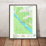 Map of Juneau, Alaska by USGS, 1986 – Douglas Island, Gastineau Channel & Mendenhall Glacier