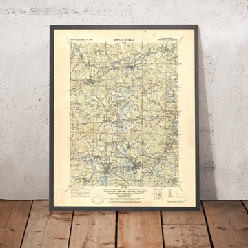 Old Map of Sudbury, Massachusetts by USGS, 1918 – Framingham, Wellesley & Weston
