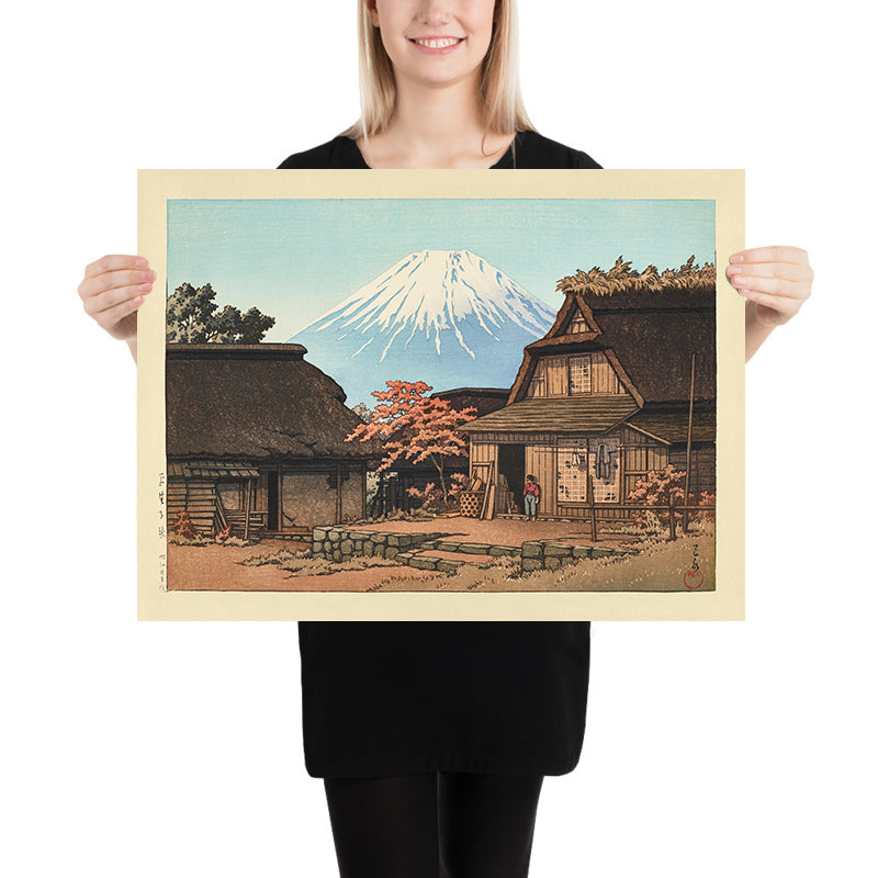 Otoño en Hirano con el Monte Fuji de Hasui Kawase, 1935 