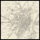 Mappa antica personalizzata di Burton upon Trent 