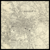 Mapa antiguo personalizado de Halifax 