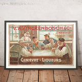 Vve. A. Vinckenbosch & Cie Vintage Genever and Liqueurs Poster by Auguste Bénard, 1906