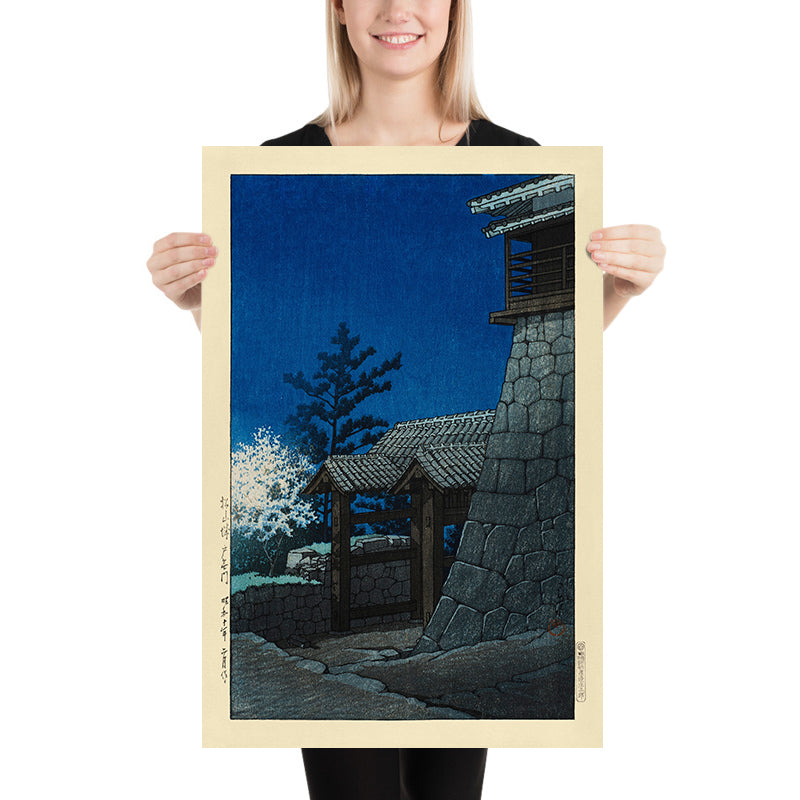 Puerta Tonashi Castillo Matsuyama de Hasui Kawase 1935 