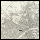 Personalised Old Map of Newcastle upon Tyne