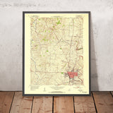 Old Map of Danville, Kentucky by USGS, 1952 – Boyle County, Junction City & Perryville