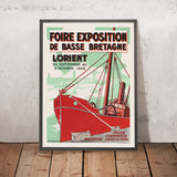 Lorient Travel Poster: Foire Exposition de Basse Bretagne by A. Hamet, 1938