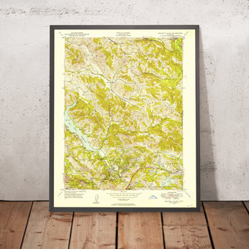 Old Map of Orinda, California by USGS, 1947 – Lafayette, Walnut Creek & San Pablo Reservoir