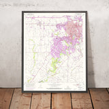 Old Map of Lafayette, Louisiana by USGS, 1955 – Vermilion River & Acadiana