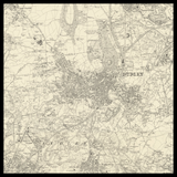 Personalised Old Map of Dudley