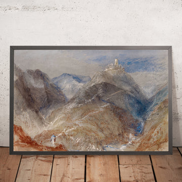 Una imagen enmarcada de Castle on Height cerca de Ginebra (JMW Turner), 1836
