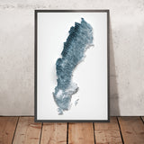 Sweden Topographic 3D Relief Map