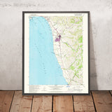 Old Map of Half Moon Bay, California by USGS, 1961 – Miramar, Montara & El Granada