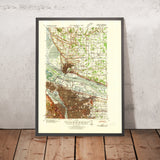 Old Map of Portland, Oregon by USGS, 1940 – Vancouver, Columbia River & Willamette River