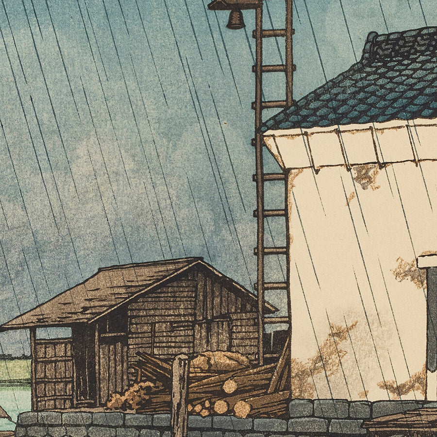 Ushibori bajo la lluvia de Hasui Kawase, 1935 