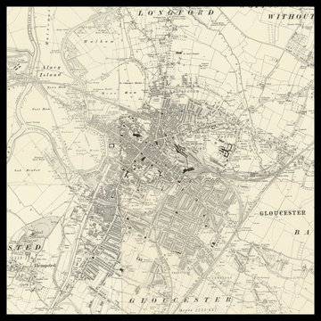 An old Ordnance Survey map of Gloucester