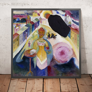 A framed image of 