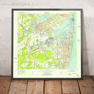 Old Map of Rumson, New Jersey by USGS, 1954 – Red Bank, Long Branch & Sandy Hook