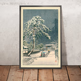Honmon Temple at Ikegami by Hasui Kawase, 1935