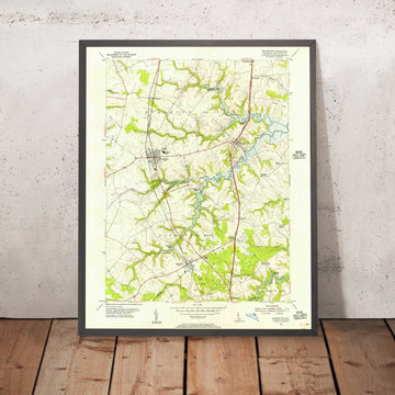 Old Map of Odessa, Delaware by USGS, 1953 – Middletown, Townsend & Appoquinimink River