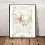 Map of Woodstock, Illinois by USGS, 1992 – McHenry, Crystal Lake & Lake Killarney