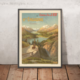 Upper Engadine Travel Poster: Hte. Engadine – Trains rapides by F. Hugo d’Alesi