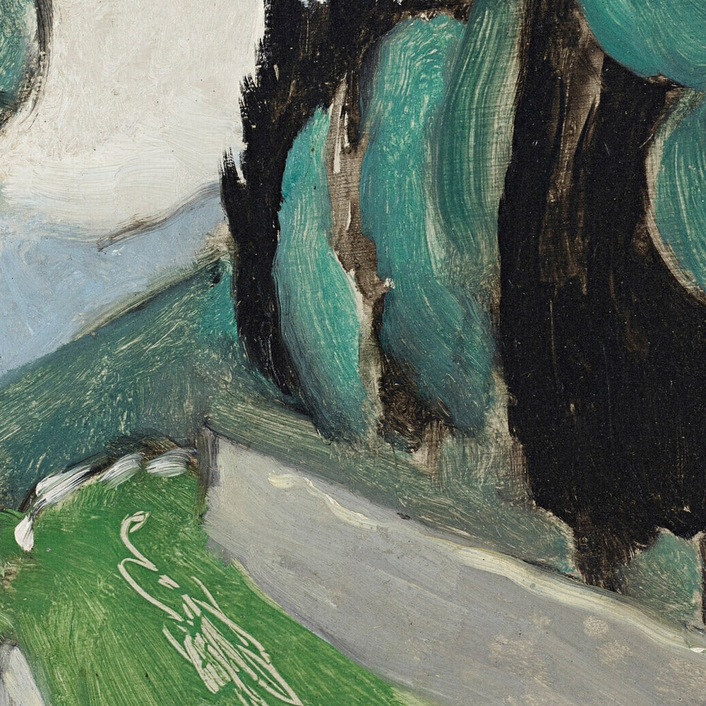 Paysage avec cyprès et oliviers aux environs de Nice (Landscape with cypresses and olive trees near Nice) by Henri Matisse, 1918