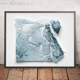 Topografische 3D-Reliefkarte von Ägypten 