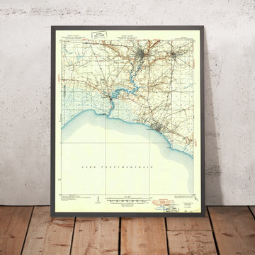 Old Map of Madisonville, Louisiana by USGS, 1935 – Covington, Lake Pontchartrain & Tchefuncte River